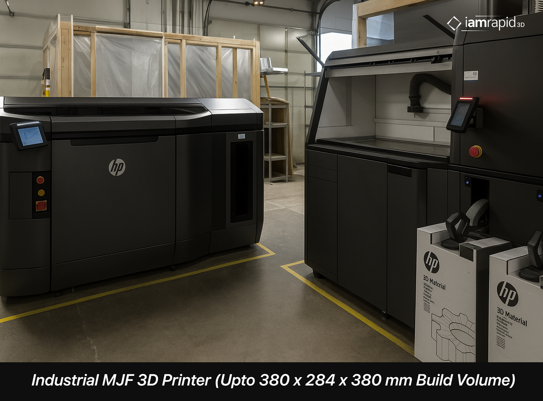 Industrial MJF 3D printer with build volume up to 380 x 284 x 380 mm